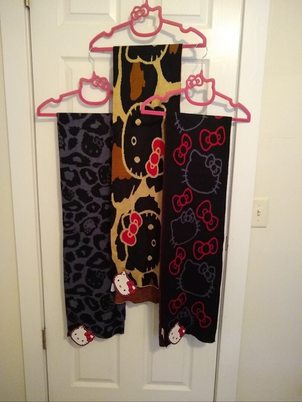 Hello Kitty Black Red Animal Print. Gold Black Animal And Black Gray
